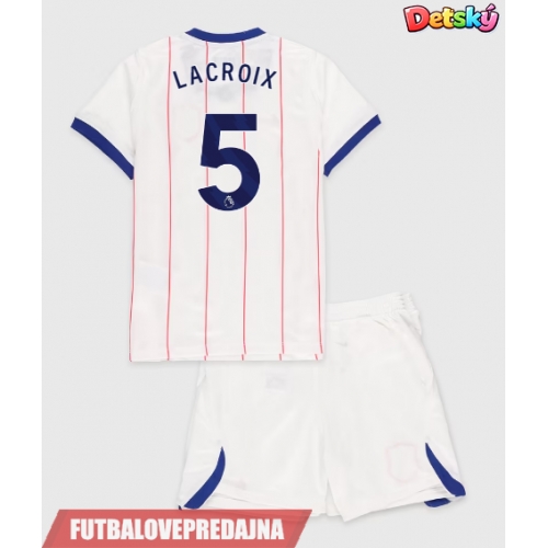 Lacne Dětský Futbalové dres Chelsea Maxence Lacroix #5 2026-27 Krátky Rukáv - Tretina (+ trenírky)